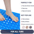 40 16 Inch Extra Long Bathtub Mat Non Slip, Clear Navy Blue Soft Bath Mat for Tub x Full Size, Long Shower Mats