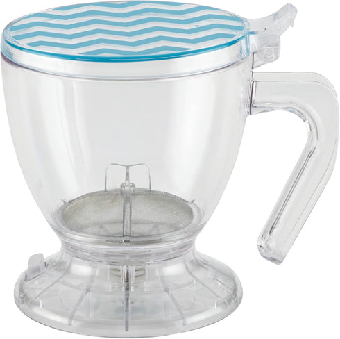BonJour Coffee and Tea Smart Brewer, BPA-Free Plastic, 19.5-Ounce, Blue Chevron, Aqua