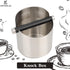Italian Espresso Tapping Box, Stainless Steel Coffee Grinding Box with Detachable Tapping Rod