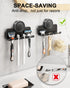 2-Pack Suction Cup Hooks, Razor Holder for Shower, Matte Black Shaver Holder Waterproof No Drill Adhesive Hanger