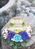 N&T NIETING Blue Roses Artificial Flowers, 25pcs Fake Flowers for DIY Wedding, Bridal Bouquets, Home Decoration