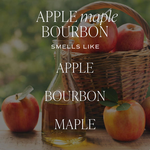 Sweet Water Decor Autumn Candle, Scented Apple Maple & Bourbon, 15oz, Long Lasting 70 Hours Burn Time, Decorative for