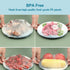Fresh Keeping Bags, 200 PCS Reusable Plastic Bowl Covers, 1 PCS Plastic Bag Holder, Elastic Storage Wraps