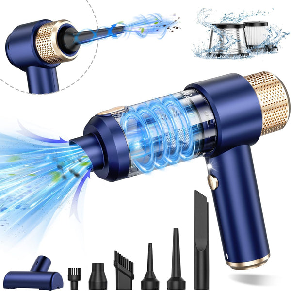 JONYJ Handheld Car Vacuum Cleaner, 16000PA Portable Cordless Vacuum, 2 in 1 Air Duster and Vacuum with LED Light,