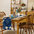 Poinsettia 13x108 Inch Winter Navy Blue Table Runner Christmas Floral Burlap Table Runners, Xmas Holiday Seasonal