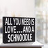 JennyGems All You Need Is Love and a Schnoodle Wooden Sign, Schnoodle Gifts, Wall Hanging, Made in USA