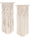 Mkono 2 Pcs Macrame Woven Wall Hanging Boho Chic Geometric Art Decor
