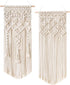 Mkono 2 Pcs Macrame Woven Wall Hanging Boho Chic Geometric Art Decor