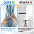 4 Pcs Hand Woven Curtain Tiebacks, No Drilling Boho Rope Holdbacks for Light Color Curtains, Grey