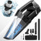 Handheld Vacuum Cordless Car Vacuum, Portable with LED Light, High Power Suction for Home Office, Pet Hair - Black
