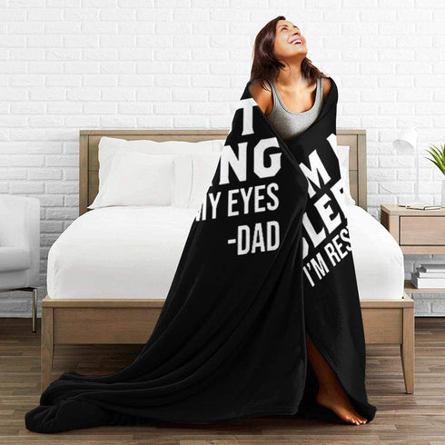 I'm Not Sleeping Ultra-Soft Micro Fleece Blanket Anti-Pilling Flannel Sleep Comfort Sofa Blanket