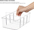Vtopmart 6 Pack Clear Food Storage Organizer Bins, Plastic Bins for Pantry, Kitchen, Fridge, Cabinet Storage