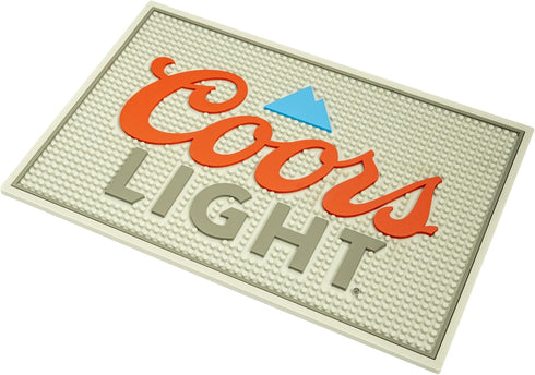 Coors Light Bar Mat - 18x12 inches, Non-Slip Rubber Backing, Perfect for Countertop Home Bar Coffee Maker Pet Bowl Compatible