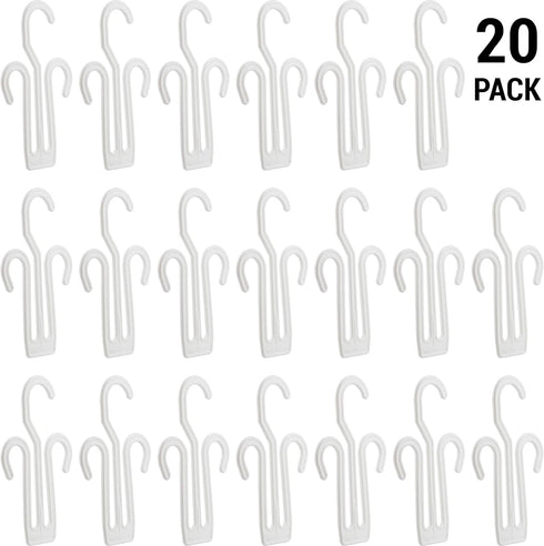 20 Pack IFAMIO White Plastic Shoe Drying Shelf Hangers, Lightweight, Durable, Sturdy, Quick Drying, Ideal for Home