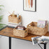 Vagusicc Set of 3 Wicker Baskets, Hand-woven Storage Bins with Handles for Organizing, Small Toilet Paper Storage