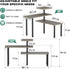 ZHWS Adjustable 3 Tier Kitchen Countertop Organizer, Rustic Grey Bathroom Counter Organizer with 4 Metal Hooks