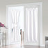 PONY DANCE Glass Door Curtain - Window Treatments Panels Solid Energy Efficient Rod Pocket for Metal French Patio Door Panel with Tieback, 34 x 72 inches, Pure White, 1 Piece by PONY DANCE