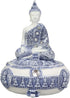 Ebros Gift Bhumisparsha Mudra Buddha Amitabha Terracotta Jewelry Box Figurine, 5.25" Diameter