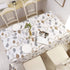Heavy Duty Vinyl Tablecloth with Flannel Backing, Waterproof Oil-Proof Plastic Table Cover for Indoor/Outdoor (Leaves,