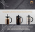 French Press Glass Beaker, 34 oz, Borosilicate 3.3 Glass, Universal Replacement for Coffee and Tea Makers