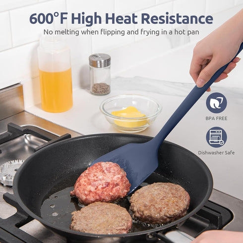 U-Taste 13.6in Silicone Turner - Heat Resistant Kitchen Spatula Flipper, BPA Free for Nonstick Cookware
