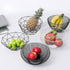 Geometric Metal Wire Fruit Bowl, Iron Arts Storage Basket for Kitchen Counter, Black