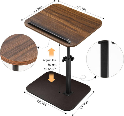 Wioxewi (15.7"x11.8") 360 Sofa Tray Table - Folding Swivel Laptop Desk for Couch, Bed, Recliner, Portable Multi-Angle