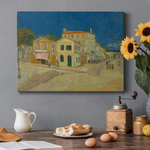 Renditions Gallery The Yellow House by Vincent Van Gogh Printed Canvas Print Décor, 16 in H x 20 in W, Ready to Hang