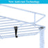 HuggieGems 3-Tier Blue Corner Shower Caddy with Hooks - Bathroom Organizer