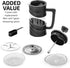 Ovente French Press Coffee Maker 12 Ounce - Heat Resistant Borosilicate Glass, 4 Filter Stainless-Steel System