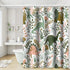 72x78 Inch Dinosaur Themed Bathroom Shower Curtain Green Dino Tropical Leaves with Hooks Waterproof Fabric Polyester