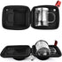 Pour Over Coffee Maker Set for Travel/Camping/Hiking, 14 Oz Borosilicate Glass Mug, Stainless Steel Coffee Filter