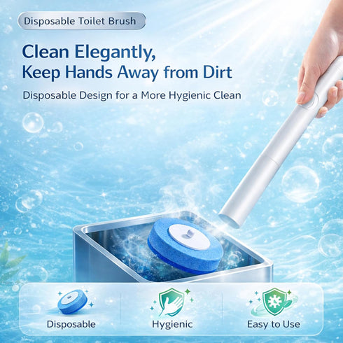 HAGOIDGSH 24 Set Disposable Toilet Cleaning System with Refills, Toilet Wand Kit with Holder, Wall Mounted Toilet Brush