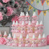 MACTING 2 Dozens Candy Box with 5 Pcs Artificial Flower Rose, 3.5 Inch Feeding Bottle for Baby Shower Favor Gift