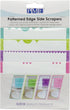 PME Side Scrapers, Patterned Edge Plastic Set of 4