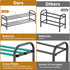 Hleelomi 2-Tier Closet,Living Expandable Shoe Rack for EntrywayAdjustable Metal Shoe Organizer for Room,Dorm,Black