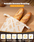 2 Pack 17x13 Inch Reusable Bread Bags for Sourdough - Beeswax Cotton Bread Bags for Homemade Bread, Thicker Cloth