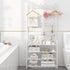 4-Tier UDEAR Entryway Coat Rack,Hall Tree Storage Shelf,Easy Assembly,with Shelf for Storage Shoes,Clothes,White