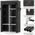 ROJASOP Portable Closet Wardrobe for Hanging Clothes, 6 Storage Shelves, 1 Hanging Rod, Free Standing Organizer