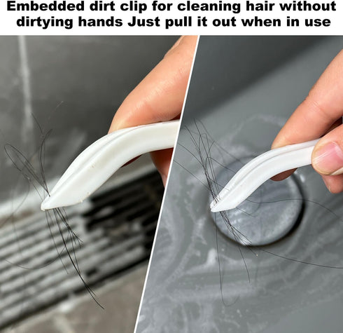 Cleaning Brush, QAGOBDI Hard Bristle Crevice Cleaning Brush for Household, Bathroom Cleaning Tools (2 PCS)