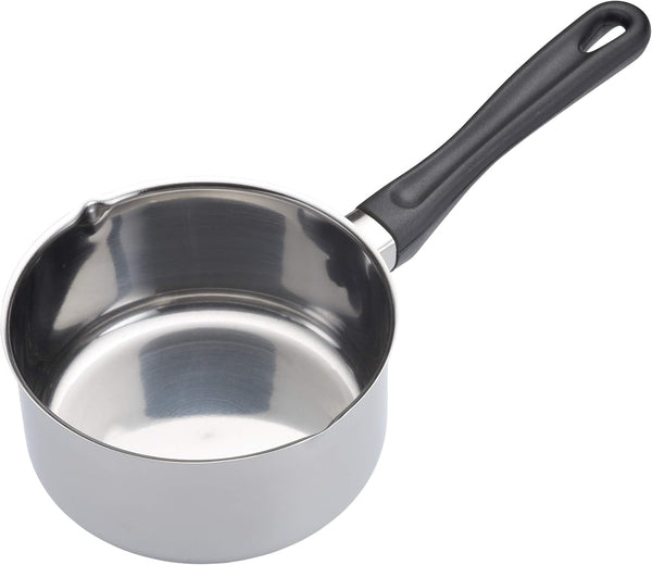KitchenCraft Induction Milk Pan, Stainless Steel, 14 cm (6''), with Pouring Lip, Silver