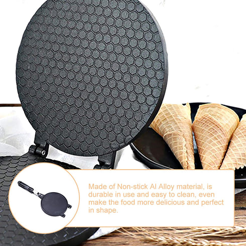 Egg Roll Maker, Nonstick Waffle Cone Maker Kitchen Tool for Baking Pancakes and Omelets (15.16 x 6.69in)