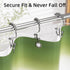 Amazer Shower Curtain Rings - Rust-Resistant Metal Double Hooks for Bathroom Shower Curtain Rod, Chrome, Set of 12