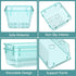 WOWBOX 13 PCS Plastic Drawer Organizer Set, 5 Sizes for Makeup, Jewelry, Gadgets, Kitchen, Bedroom, Office