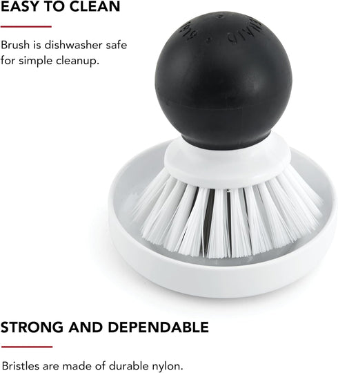 Countertops 2 KitchenAid Palm Brush with Dish Tray to Keep Dry and Clean, Durable Nylon Bristles for Tough Cleaning