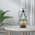 Bulb Angel Plant Terrarium with Metal Stand, Air Planter Glass Vase Metal for Hydroponics Home Garden Office