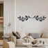 2 style1) OYEFLY Pieces Metal Vine Olive Branch Leaf Wall Decor,Tree Leaf Wall Decor for Living Room (Black