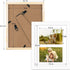 Golden State Art 8x10 White Photo Wood Collage Frame, Tempered Glass, Displays (2) 4x6 Pictures