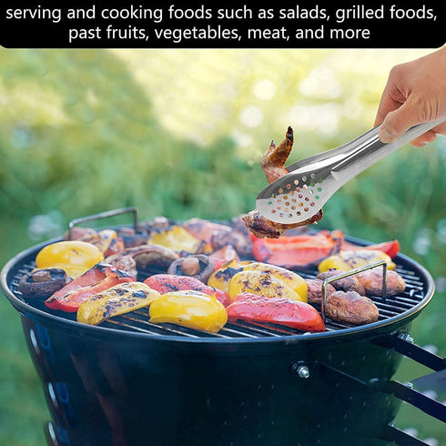 6 Pack Stainless Steel Buffet Tongs, 7-Inch Serving Tongs, Serving Utensils