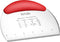 1 pcs Stainless Steel Dough Pastry Scraper Chopper with Ergonomic Rubber Non-Slip Grip, Pro Pastry Pizza Cutter (Red)